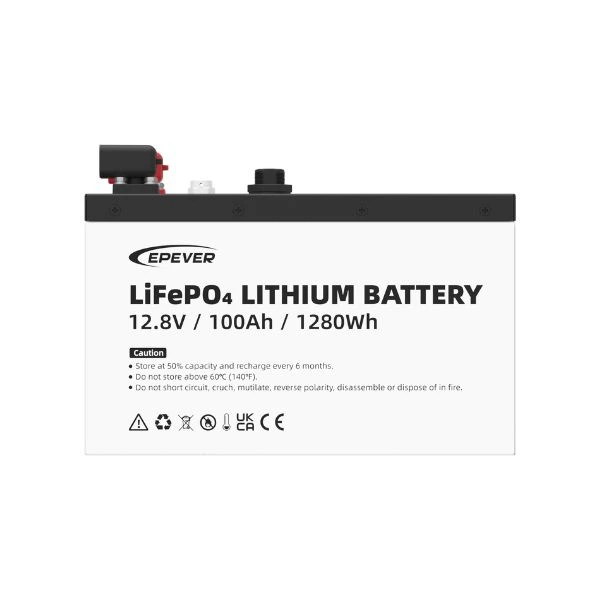 12.8V 100Ah Lithium Battery (LCD & RS485)